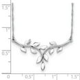 thumbnail image 2 of 17.18mm 14k Solid White Gold Polished Leaf Necklace 17 Inch Pendant Necklace for Women - 1.9 Grams, 2 of 2