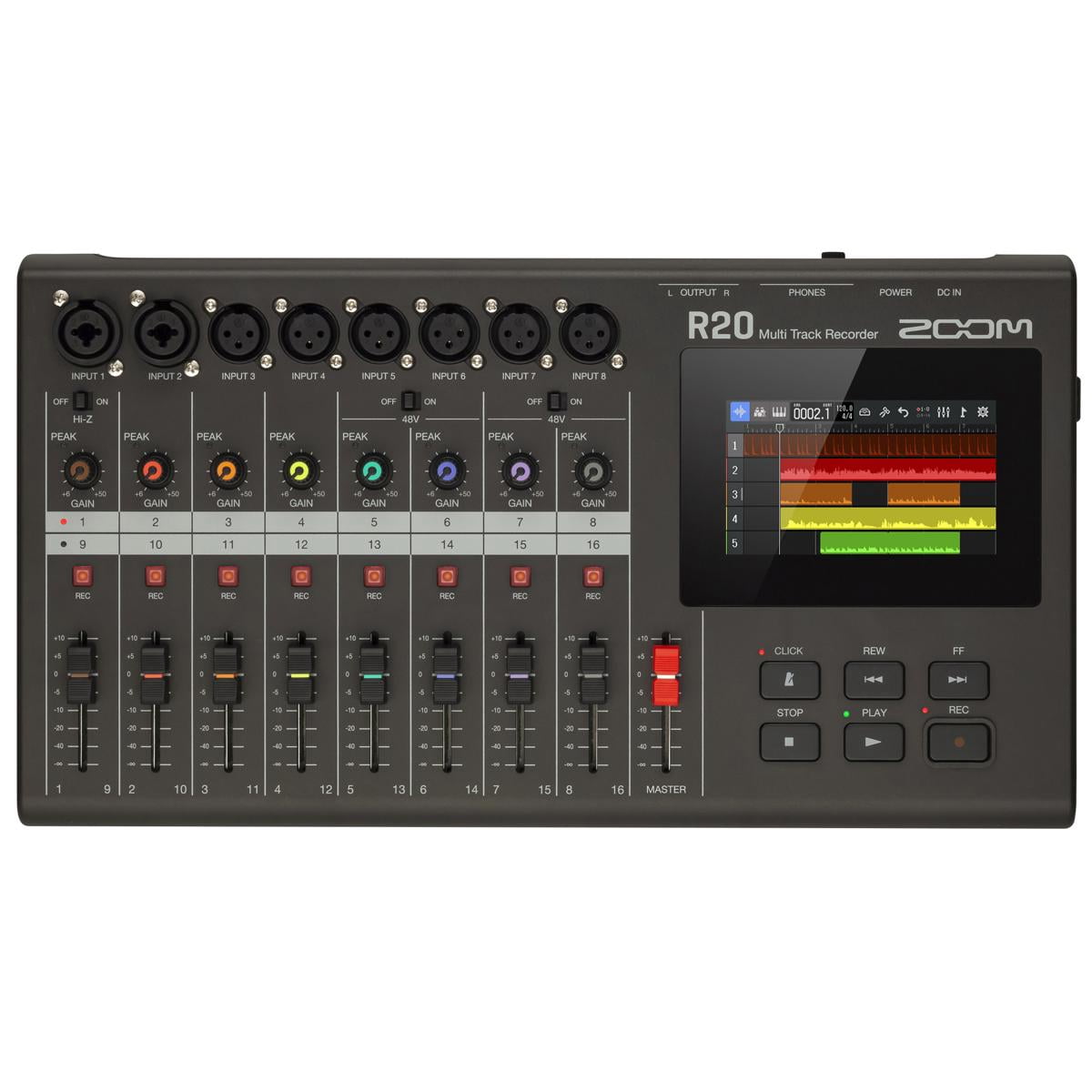 Zoom R20 Portable Multitrack Recorder, Bundle with TAPH100 Monitor Headphones and 2x 10' XLR M to F Microphone Cable