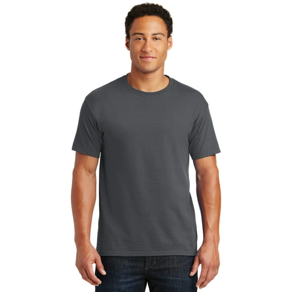JERZEES - Dri-Power 50/50 T-Shirt - 29MR, Charcoal Grey, L, Pack Of 2, Mens T-Shirts