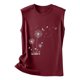 thumbnail image 5 of Camiseta holgada sin mangas con cuello redondo y estampado de flores informales de verano para mujer Pompotops  lopia994219, 5 of 5