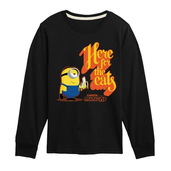 Despicable Me Minions - Only Here For The Eats - Toddler & Youth Long Sleeve Graphic T-Shirt