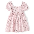 thumbnail image 2 of The Children's Place Baby And Toddler Girls Short Puff Sleeve Bow Smocked Dress, Sizes 6M-5T, 2 of 4
