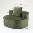 thumbnail image 6 of YYAo Modern Sofa,Couch for Living Room,Modern Sofa with Deep Seat, Comfy Compressed Single Sofa, No Assembly Required, Green, 6 of 6