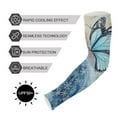 thumbnail image 5 of ALAZA Beautiful Girl Butterflies with Wing UV Sun Protection Arm Sleeves UPF 50+ Compression Cooling Sleeve 1 Pair, 5 of 7