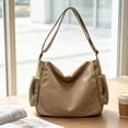 thumbnail image 6 of Washed Canvas Messenger Bag Motorcycle Crossbody Bag Large Capacity Shoulder Bag with Pockets for Laptop, Travel, Work, Daily Commute, 6 of 6