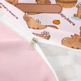 thumbnail image 4 of Erosebridal Kawaii Capybara Letter Monogrammed E Twin Bedding For Boys Girls,Cute Food Fruit Food Animal Duvet Cover Set For Kids,2pcs,No Comforter,Pink Reversible, 4 of 6