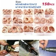 thumbnail image 1 of BTOER Ensemble de 150 Joints de Rondelle en Cuivre M5-M22 Kit d'Assortiment de Joints Plats Rondelles en Cuivre Ensemble de Joints pour Carter d'Huile, 1 of 9