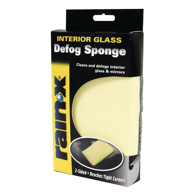 Rain-X Microfiber Glass Defogging Sponge For Window and Mirror, Blue and  Yellow, 1pk, 45116X