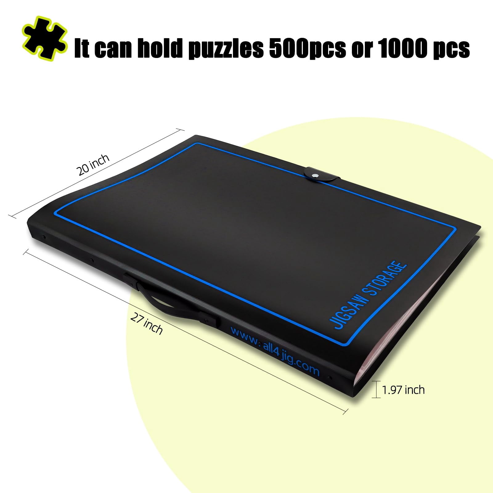 Large Puzzle Binder – Space-Saving Storage Folder for 500–1000 Piece Puzzle Collection, Holds 20 Puzzles, HD Film Pockets, Birthday Gift for Mom & Grandma