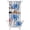 White-319, variant on Hawaiian Tropical Island Waterproof Shower Curtain, Boho Nautical Fabric with Tropical Sunset Palm Tree and Beach Vacation Prints, Machine Washable, Includes 6 Hooks for Home or Rental Use