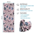 thumbnail image 2 of Pink Dinosaurs Plants Pattern Hot Yoga Mat Towel Non Slip for Hot Yoga - Quick-Drying Yoga Mat Cover with 4 Corner Pockets with Travel Bag - Hot Yoga Towel Non Slip 70"x26", 2 of 6