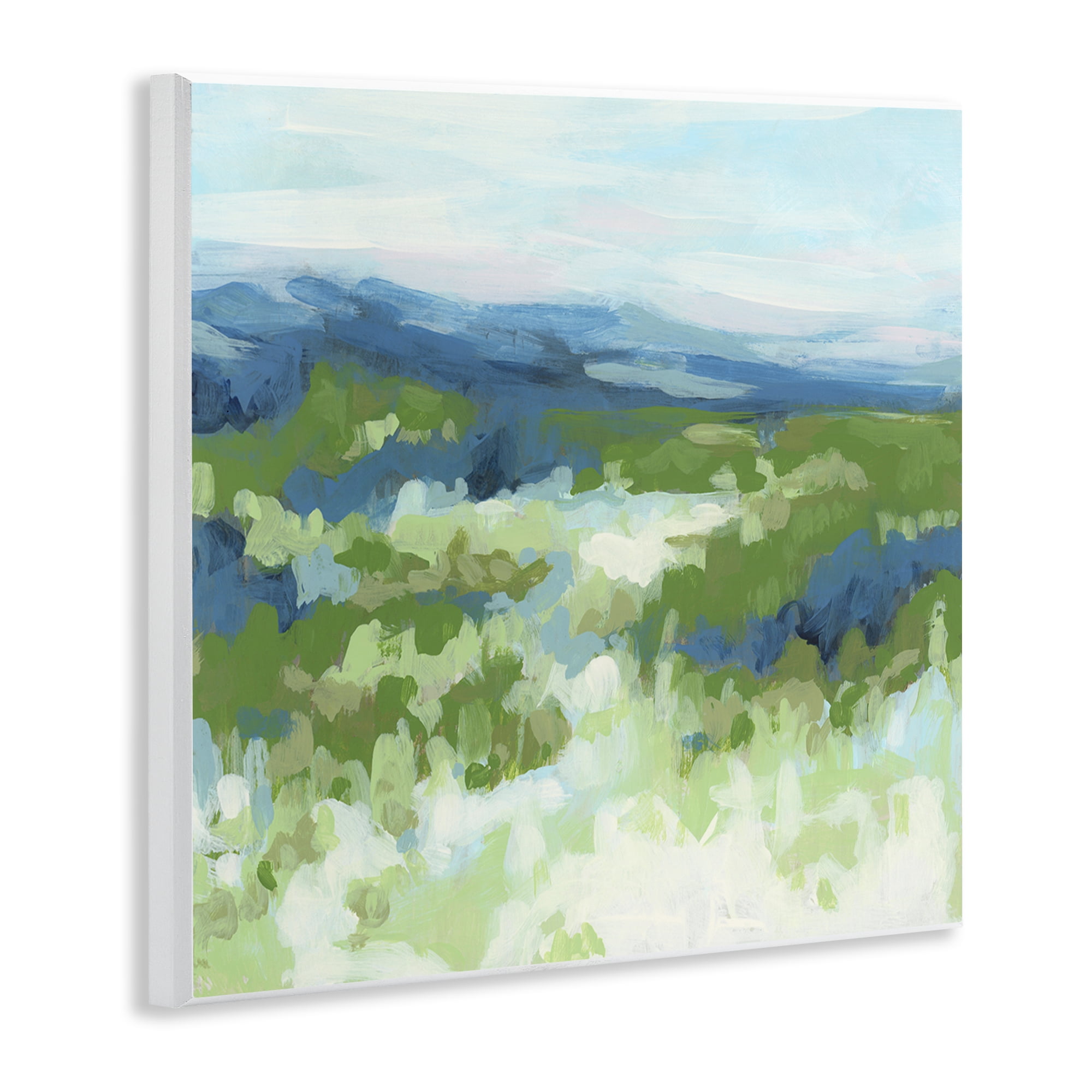 Stupell Industries Green Nature Abstraction Abstract Painting Unframed Art Print Wall Art, 12 x 12