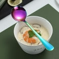 thumbnail image 7 of ReaNea Rainbow Soup Spoons 6 Pieces Stainless Steel Round  Dinner Table Spoon Silverware Set, 7 of 7