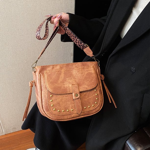 Bolso de moda para mujer, bolso cruzado, bolso informal de PU para uso diario en la oficina, bolso bandolera