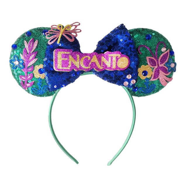 Diadema con orejas de Mickey Mouse para niña, lazo para el pelo de lentejuelas, diadema de mariposa, tocado de fiesta, accesorio para el cabello para Festival infantil Gao Jinjia LED