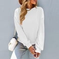 thumbnail image 2 of Haut de sous-Vêtements Thermiques pour Femmes en Liquidation, Chandail à Capuche en Polyester pour Femmes, Chandails en Molleton Col Rond pour Femmes, Hauts Décontractés Tendance à Manches Longues pour Adolescentes, Chandail en Molleton Col Rond, Vêtements, Tenues 2024, 2 of 5