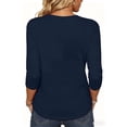 thumbnail image 5 of Fabrcox S-5XL 1776-2026 250 Anniversary USA Shirt 3/4 Length Sleeve Flag Print 4th July Shirts for Women Independence Day Celebration Freedom Patriotic Tunic Top for Women, 5 of 5