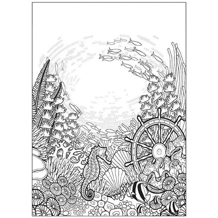 ZOCO - Gift Pack: 3 Adult Coloring Books Set with Colored Pencils - Oceans,  Patterns, and Nature Coloring Books - Includes 10 Pre-sharpened Coloring