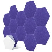 12 Packs Hexagon Acoustic Panels, High-Density Polyester Soundproof Pads, Sound Dampening Panels, Geometric Wall Art Sound Absorbing Felt Panels, 14 x 12 x 0.4 Inches