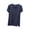 Blue, variant on Plus Size Modal Blend Soft Short Sleeve T Shirts for Women Solid Color Round-Neck Comfy Basic Side Slit Loose Fit Tops Lounge Wear Gray