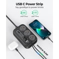 thumbnail image 4 of ORICO Surge Protector Power Strip, Multiple Outlets Extension Cord with 6 AC Outlets 2 USB-A and 2 USB-C Ports, 5 ft Flat Plug Power Strip, Mountable Outlet Extender for Dorm/Office/Home- OG, 4 of 15