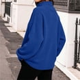 thumbnail image 5 of Nugftut Womens Corduroy Sweatshirts Mock Neck Fashion Long Sleeve Pullovers Casual Loose Pullover Shirts, 5 of 6