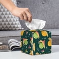 thumbnail image 6 of Sikiie Snails And Butterfies Leather Tissue Box Cover Square, tissue box holder, Tissue Box with Bottom Belt-5.2”x5.2”x5.2”, 6 of 7