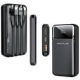 thumbnail image 2 of 10000mAh Power Bank for TCL Flip 4 5G - 22.5W PD Fast Charge Backup Battery Portable Charger Built-in Cable LED Display 1-Port USB 2-Port USB-C, 2 of 9