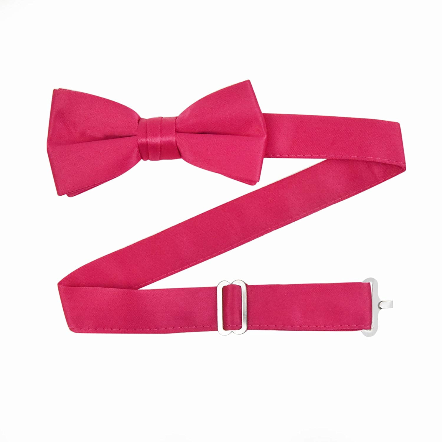 Hold'Em Bow Tie For Mens Boys and Baby Satin look Solid Color Adjustable Pre-tied