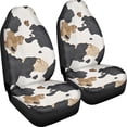thumbnail image 3 of XYZCANDO Front Seats Protector 2 Pack Car Seat Covers Front Seat Cover Lightweight Easy to Install Vehicle Truck, Cow Spots, 3 of 10