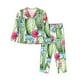 thumbnail image 1 of Balery Flowers and Cactus Conjunto de Pijama con Estampado para Mujer, Conjunto de Dos Piezas con Manga Larga, Ropa de Dormir Suave con Bolsillos, Pijamas Cómodos-Large, 1 of 7