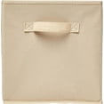 thumbnail image 2 of Foldable Fabric Organizer with Handles, 10.5 "x10.5 "x11", Beige - Pack of 6, 2 of 4
