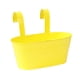 thumbnail image 4 of Maceta colgante de hierro con orificio de drenaje para macetas, para terraza, balcón, jardín, entrada exterior Amarillo, 4 of 9