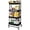 Black, variant on 4-Tier Metal Mesh Utility Rolling Cart, Storage Organizer Trolley Services Cart with Lockable Wheels for Kitchen, Bathroom, Living Room (Black)