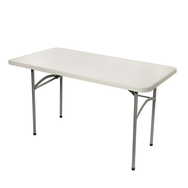 OEF Furnishings Table Pliante Robuste de 4 Pieds, 24 Pouces x 48 Pouces, Gris Pâle