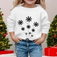 thumbnail image 2 of MIASHUI Chandail à Capuchon et Chandails en Molleton pour Filles - Automne Hiver Imprimé de Noël Col Rond Manches Longues Chandail en Molleton Décontracté pour Filles, 2 of 4