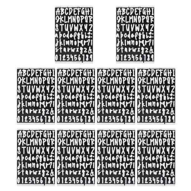 10 Sheets Self-Adhesive Vinyl Letters Numbers Multi-purpose Labels Stickers