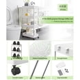 thumbnail image 3 of Figura Decorativa Verstellbarer 4-Lagen-Aufbewahrungswagen, Badezimmer-Küchen-Organizer (weiß) Likrtyny Hogar, 3 of 7