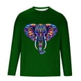 thumbnail image 5 of Jinhomg Mens Big and Tall T Shirts Novelty Funny Mardi Gras Mask Graphic Tees Lightweight Comfy Long Sleeve Crew Neck Tops Holiday Party Streetwear 90 off Deals Green S, 5 of 6