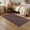 thumbnail image 2 of ODIKA Pink Geometric Contemporary Crosshatch Network Bold Framework for Dining Room, Under Table, Home Office, Non-Slip Chair-Friendly, 2 of 7