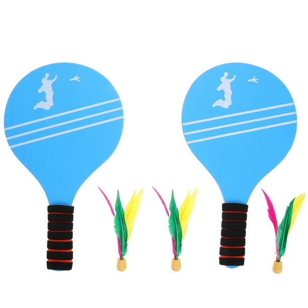 1 juego de raqueta de bádminton para niños, juego de pelota de paleta para juegos al aire libre, juguete deportivo, volantes, raqueta y bolsa de transporte para niños y principiantes
