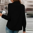 thumbnail image 5 of Ashirexll Tops for Women Trendy, Womens Summer Tops, Fashion Solid Color Lapel Shirt With Sequins Patchwork Pockets Buttons Pullover, 5 of 7
