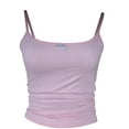 thumbnail image 2 of Yunliwuli Women's Cami Tops Slim Scoop Neck Backless 3D Bow Solid Color Adjustable Spaghetti Strap Tank Tops for Summer, 2 of 10