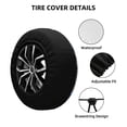 thumbnail image 2 of KLL Purple Marble Texture Pattern 14-17 inch Spare Tire Cover Universal Wheel Protector for Truck SUV Trailer Camping Rv Tire Covers-15 inch, 2 of 6