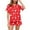 Red, variant on HOWPAY Valentines Pajamas for Women Set Love Heart Graphic Button down Short Sleeve Lapel Top and Shorts Sleepwear Loose Fit Soft 2 Piece Pjs Sets Red L