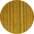 thumbnail image 1 of Ahgly Company Machine Washable Indoor Round Abstract Yellow Modern Area Rugs, 6' Round, 1 of 4