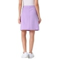 thumbnail image 3 of INSPIRE CHIC Women's Denim Skirts Solid Color A-Line Raw Hem High Waist Button Front Casual Jean Skirt XS Light Purple, 3 of 6