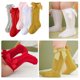 thumbnail image 5 of Bebé Niñas Calcetines Largos Color Sólido Lindo Bowknot Princesa Malla Calcetines Infantil Primavera Verano Casual Medias Nituyy Blanco, gris, rojo, amarillo, rosa. Toddler bebé niña arco princesa calcetines de malla, 5 of 5