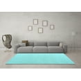 thumbnail image 3 of Ahgly Company Indoor Square Solid Light Blue Modern Area Rugs, 4' Square, 3 of 4