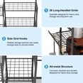 thumbnail image 6 of Koiauber Garden Tool Organizer with Lockable Wheels,Yard Tools Rack for Garage,Shed,Garden,Utility Stand Rack for Rakes Brooms Shovels,Long-Handled Tools, 6 of 7